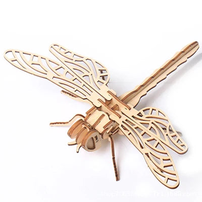 3D Wooden Insect Puzzle Animal Skeleton Assembly Model Puzzle DIY Wooden Crafts 3D Puzzle STEM Toys Gifts for Kids Adults Teens