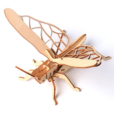 3D Wooden Insect Puzzle Animal Skeleton Assembly Model Puzzle DIY Wooden Crafts 3D Puzzle STEM Toys Gifts for Kids Adults Teens