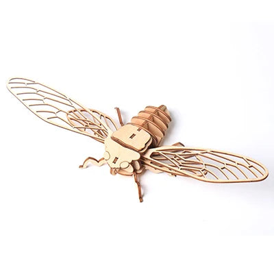 3D Wooden Insect Puzzle Animal Skeleton Assembly Model Puzzle DIY Wooden Crafts 3D Puzzle STEM Toys Gifts for Kids Adults Teens HH029-Cicada