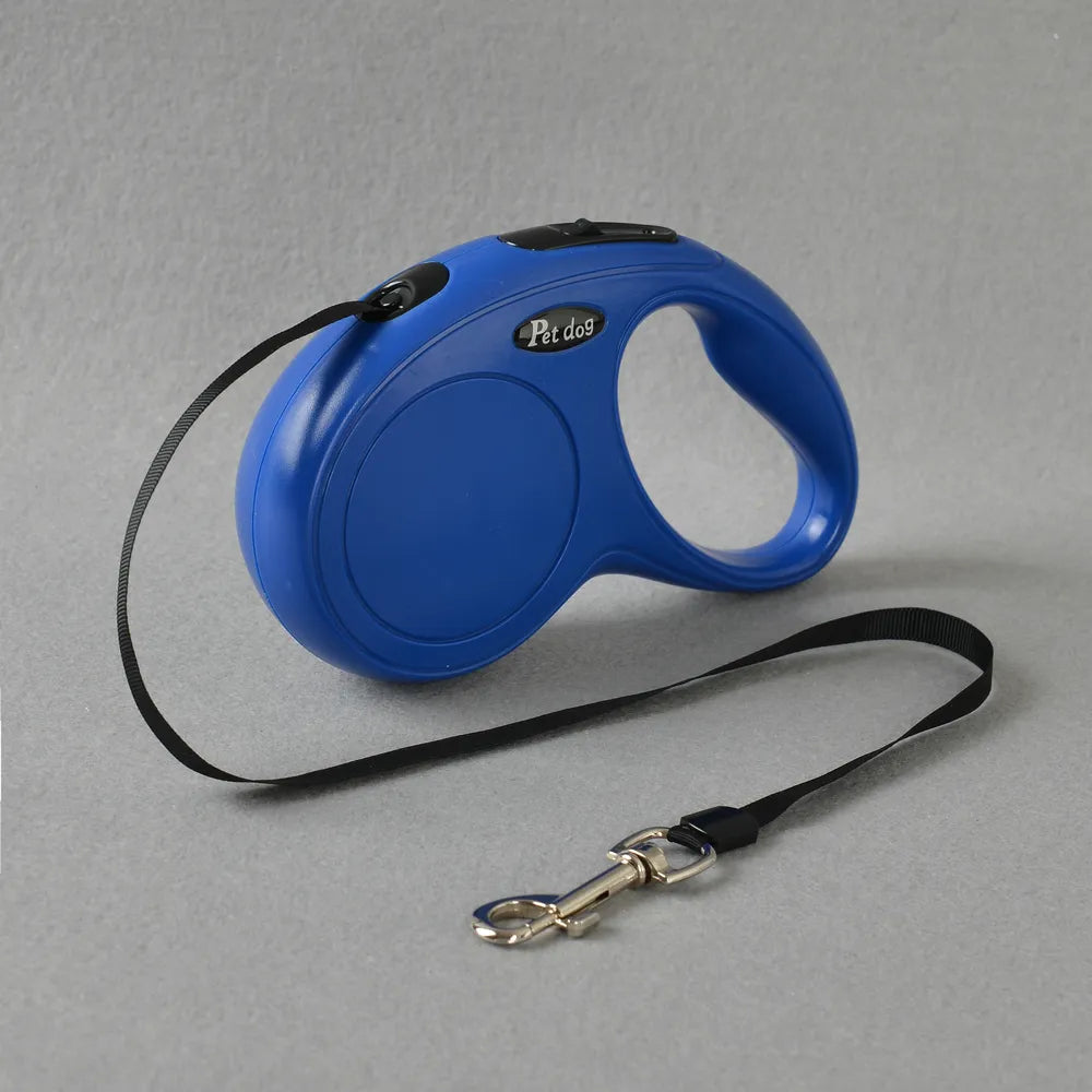 3m 5m Automatic Retractable Pet Leash For Small Medium Dogs Durable Nylon Cat Lead Extend Puppy Walking Running Traction Rope DEEP BLUE / 5m