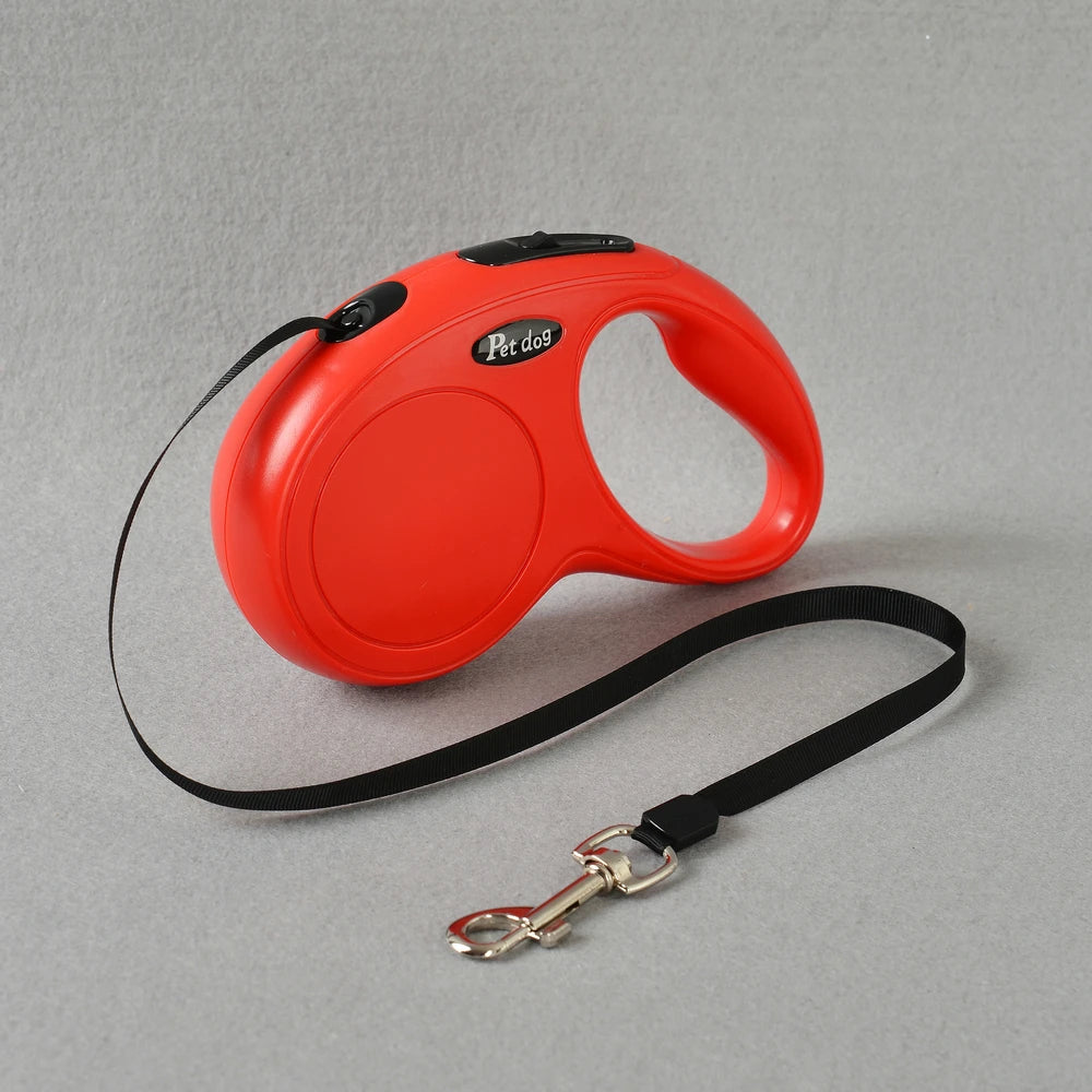 3m 5m Automatic Retractable Pet Leash For Small Medium Dogs Durable Nylon Cat Lead Extend Puppy Walking Running Traction Rope Red / 5m