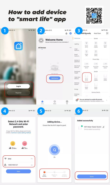 40A Tuya Smart Touch Wall WiFi Boiler Smart Water Heater Switch. Remote Voice Timer Google Home Alexa. (Apple/Android) Colour white. .
