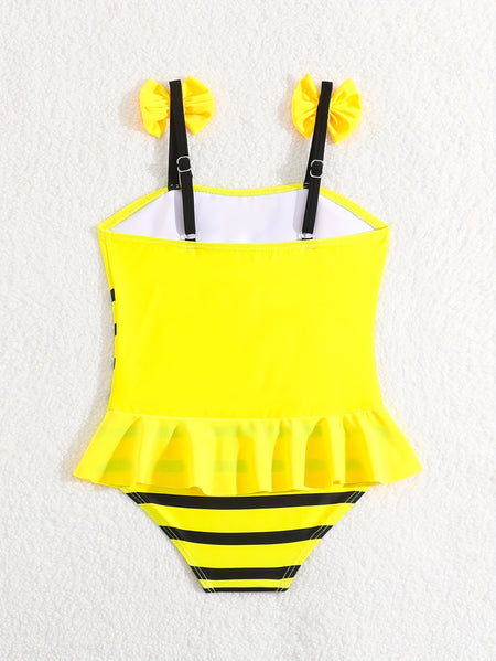 Bee-utiful Ruffled Swimsuit for Toddlers