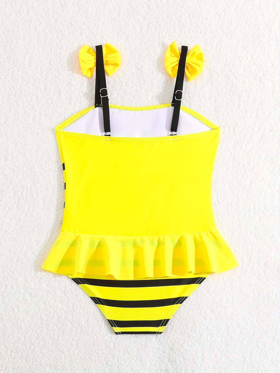 Bee-utiful Ruffled Swimsuit for Toddlers
