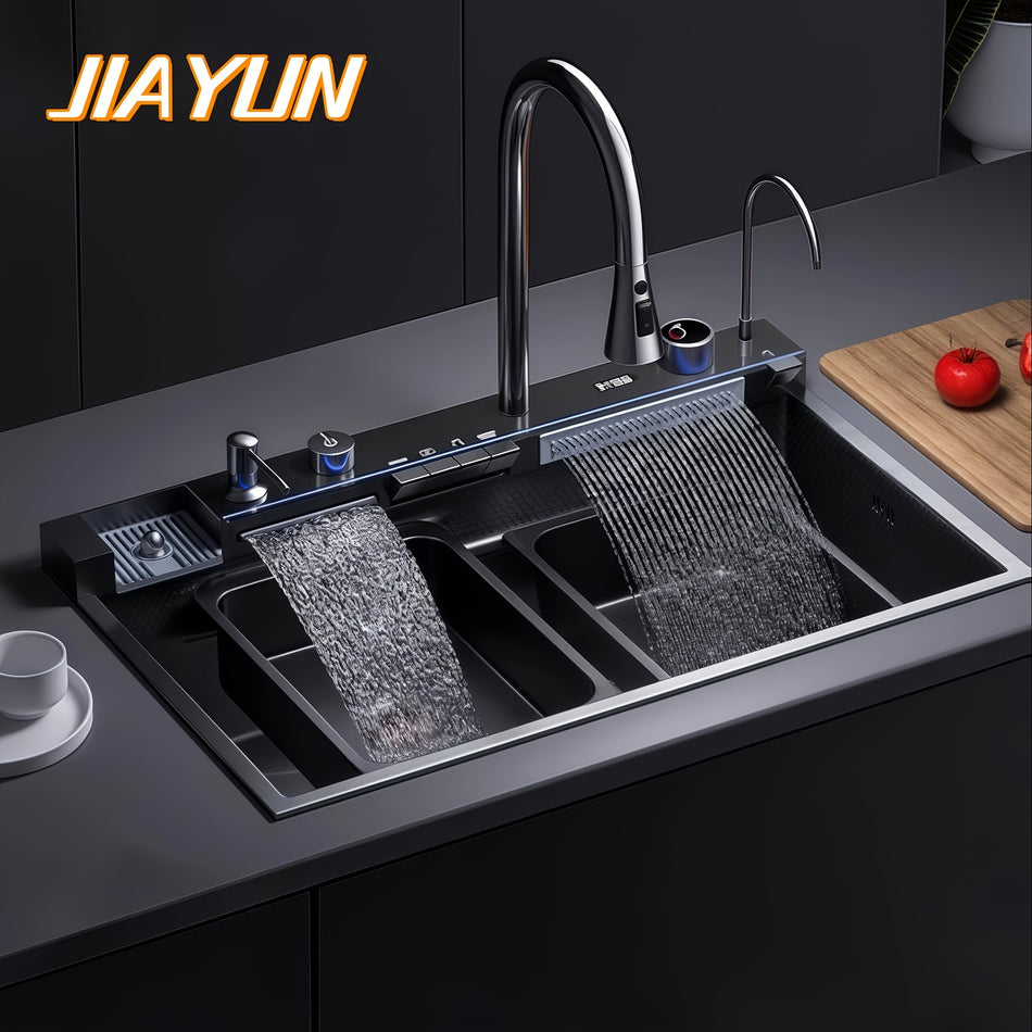 JIAYUN Heavy-Duty Kitchen Sink &ndash; Easy-Clean Stainless Steel Design