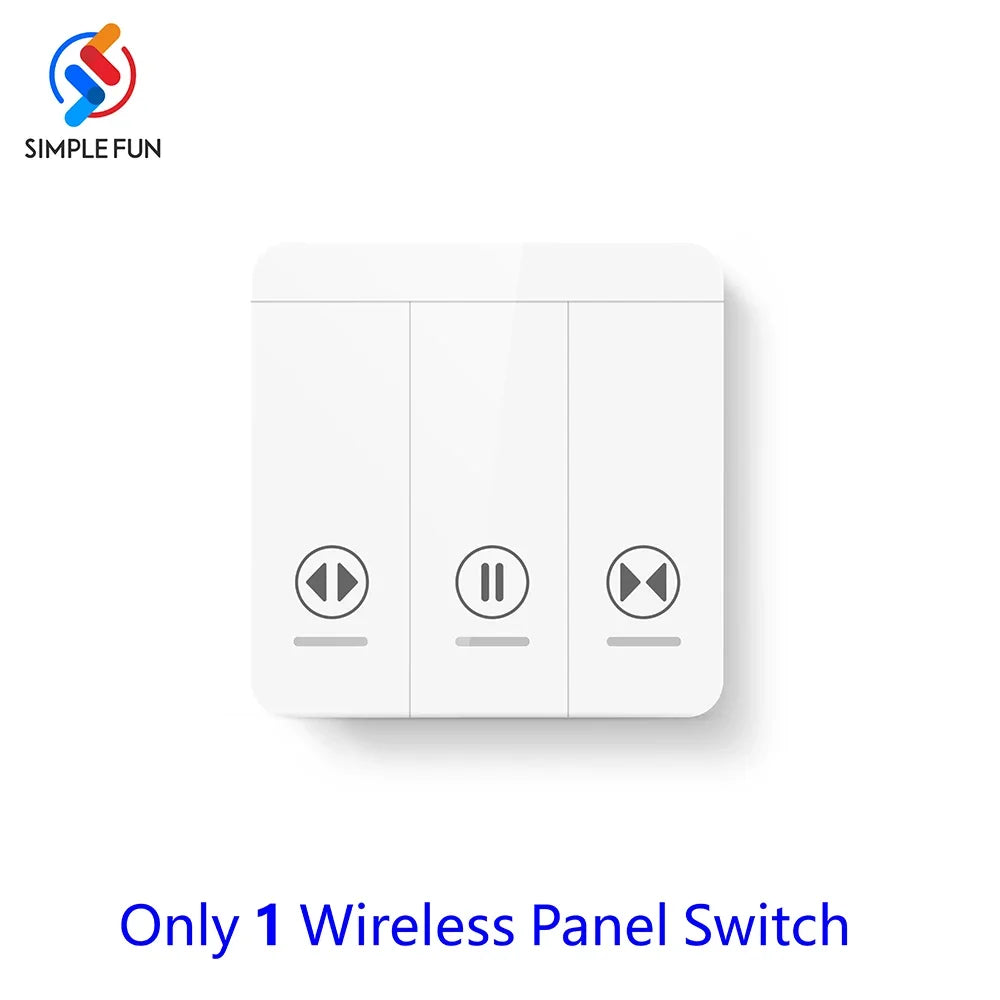 433Mhz Curtain Remote Control Switch,5-in-1 Remote,Wireless Panel Switch,110V 220V 16A RF Module for Roller Shutter Blind Garage