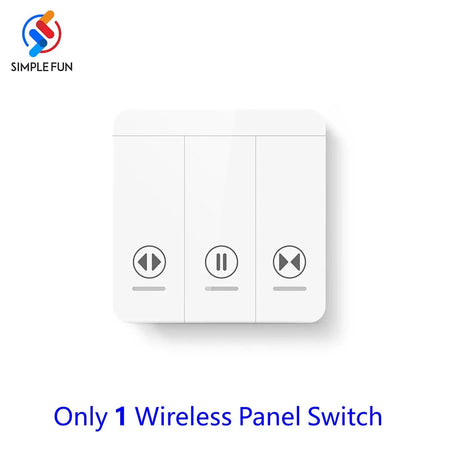 433Mhz Curtain Remote Control Switch,5-in-1 Remote,Wireless Panel Switch,110V 220V 16A RF Module for Roller Shutter Blind Garage