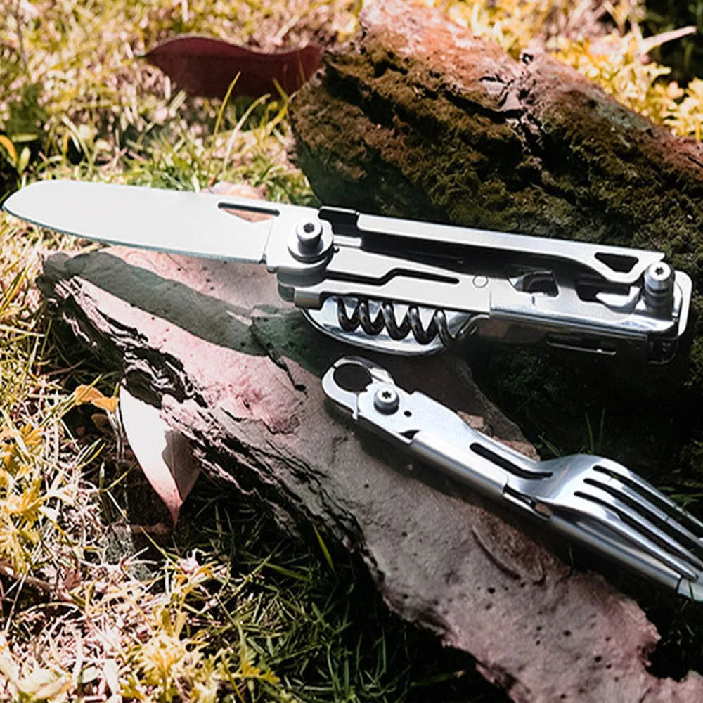 440 Steel Survival Folding Knife Camping Gadgets EDC Multitool Hunting Goods Swiss Pocket Knives Jackknife Cutter Outdoor Tools