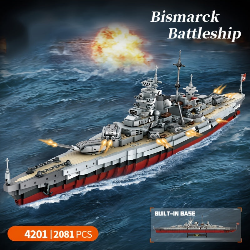Bismarck Battleship Model Kit - High-Difficulty Toy for Teens and Adults