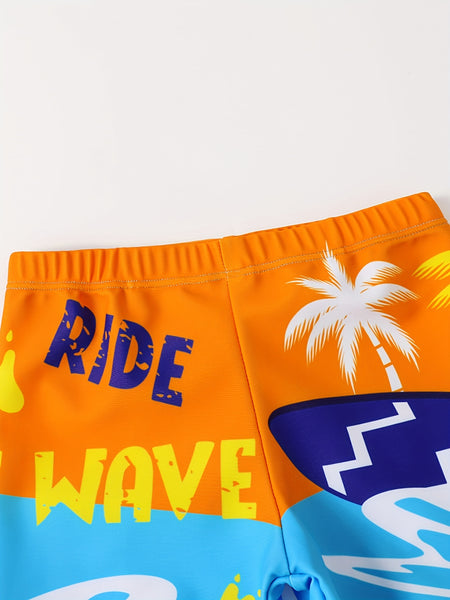 Boys' Dinosaur "Ride the Wave" Swim Set with Cap