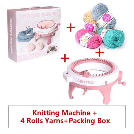 48needle Handmade Knitting Machine Cylinder Wool Loom Scarf Sweater Hat Socks Adult Children Lazy Artifact Christmas Gift 48 Machine Yarn Box