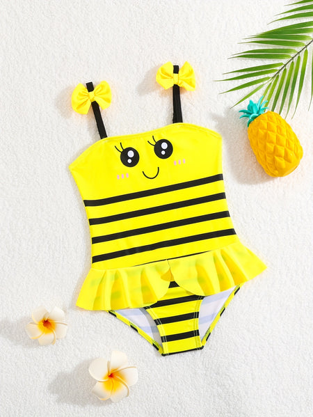 Bee-utiful Ruffled Swimsuit for Toddlers