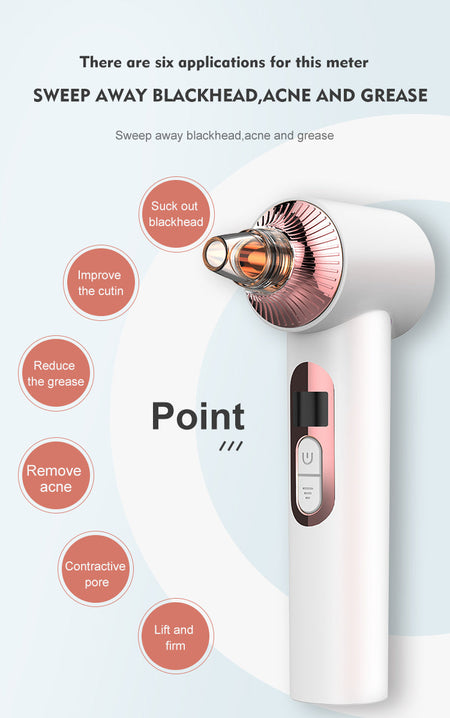 KKS Beauty Products Facial Lift Suction Pimples Removal Deep Cleaning Tool Electric Pore Cleaner Vacuum Blackhead Remover