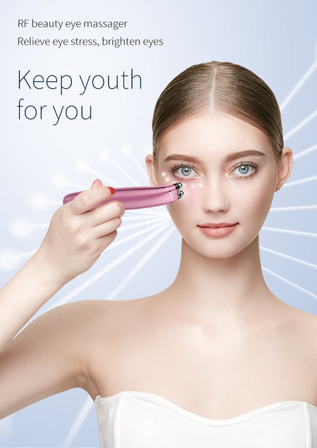 KKS Beauti Product Dark Circle Vibration Anti Wrinkle Eye Lift Care Roller Lifting Beauty Device Rf Ems Eye Massager