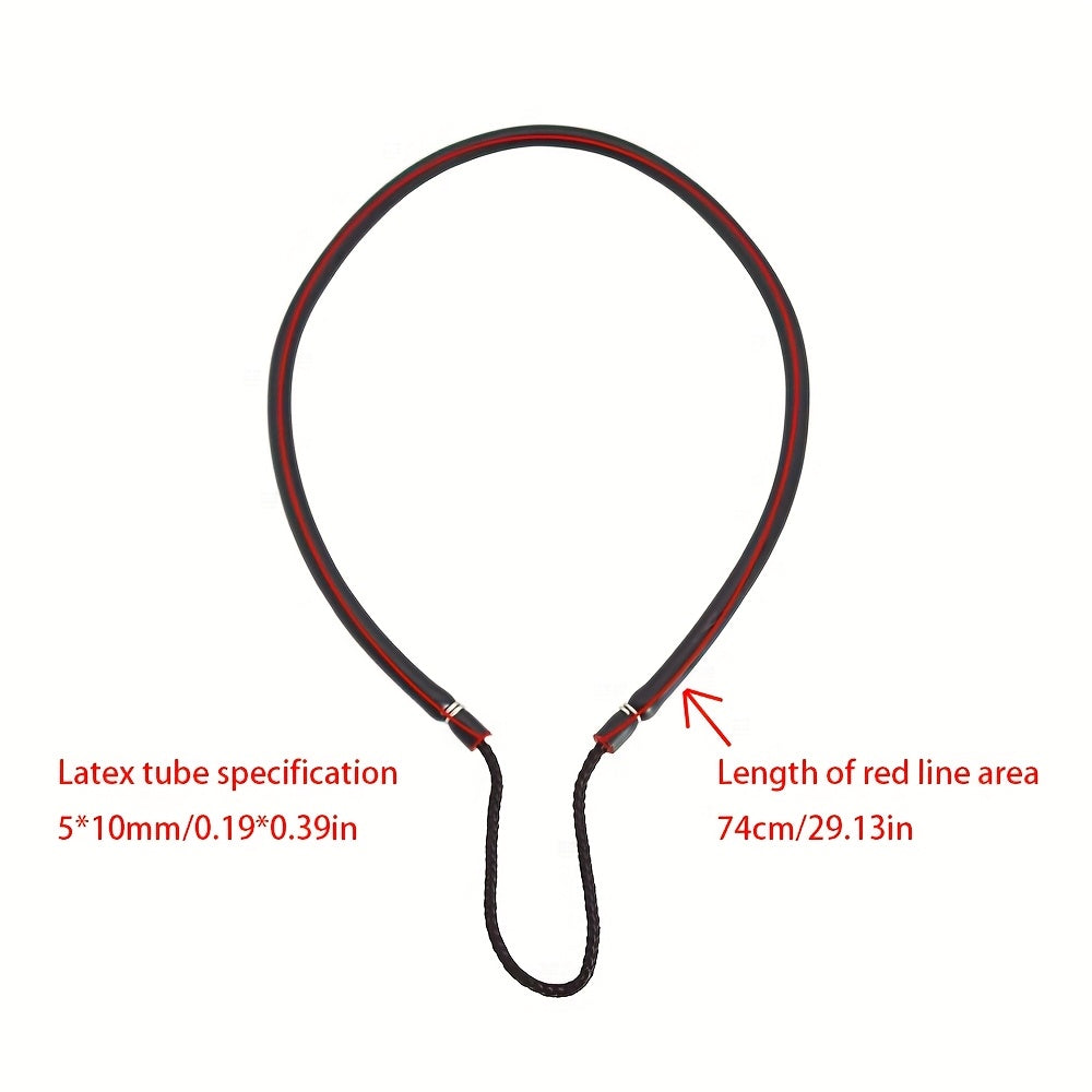 BLUEFREE 5x10mm Black Elasticated Latex Rubber Bands &ndash; High-Strength Abrasion-Resistant Fishing Gear