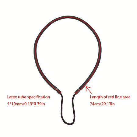 BLUEFREE 5x10mm Black Elasticated Latex Rubber Bands &ndash; High-Strength Abrasion-Resistant Fishing Gear