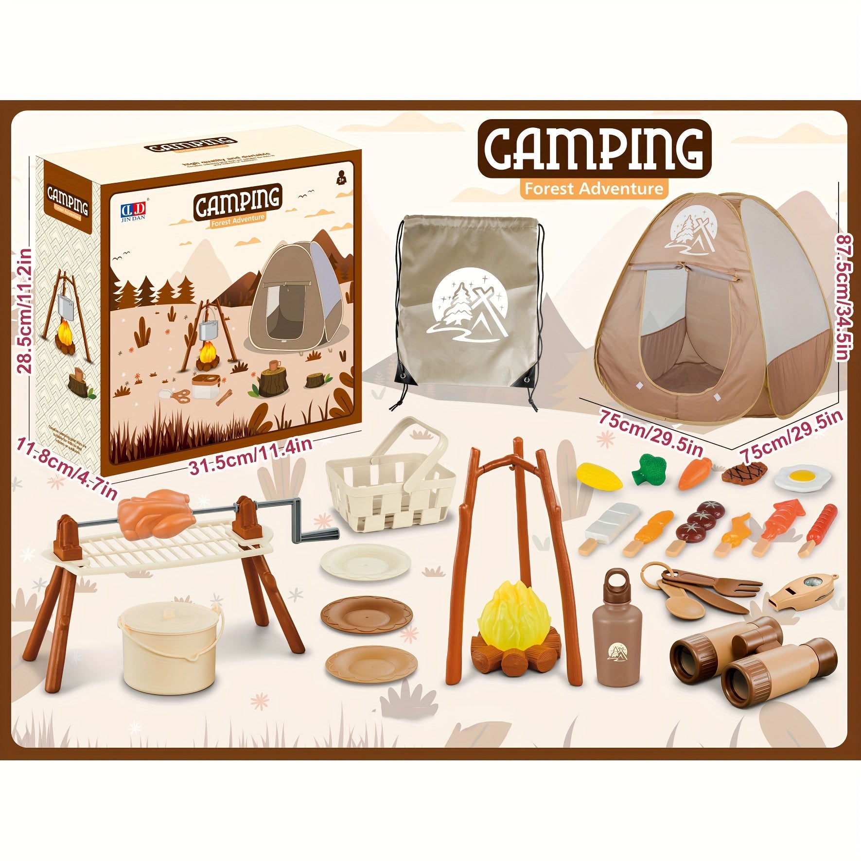 Camping Tent &amp; Toy Set for Kids Simulation Camping Tent - UPG