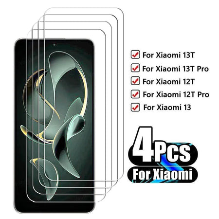 4Pcs For Xiaomi 13T Pro Tempered Glass For Xiaomi 13T 13 12T Pro Screen Protector Protective Phone Film Xiaomi 13T Pro Glass