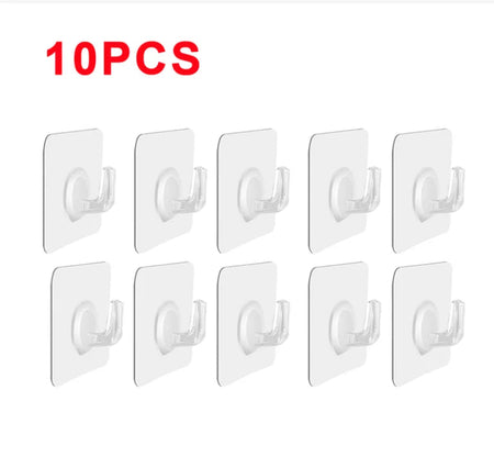5/10/20Pcs Self-adhesive hook Transparent door wall hook child heavy load rack Kitchen bathroom towel key rack Sticky hook 10 PCS