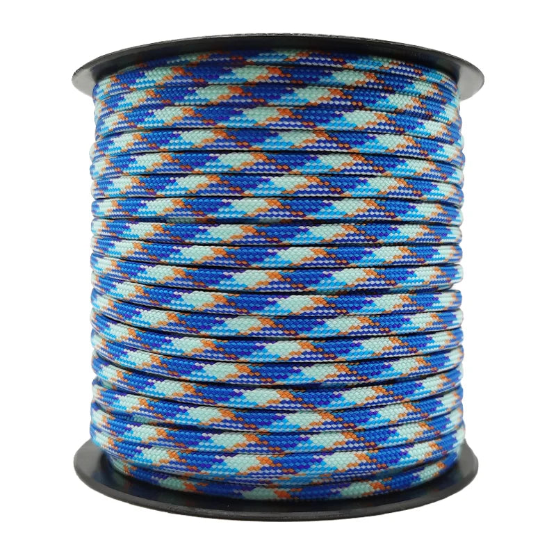 50/100M 7core umbrella rope 550 military 4mm outdoor polyester parachute rope camping survival umbrella tent bundled clothesline