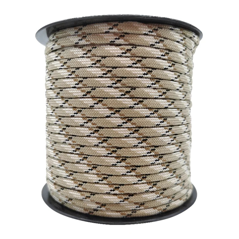 50/100M 7core umbrella rope 550 military 4mm outdoor polyester parachute rope camping survival umbrella tent bundled clothesline