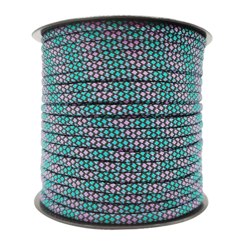 50/100M 7core umbrella rope 550 military 4mm outdoor polyester parachute rope camping survival umbrella tent bundled clothesline