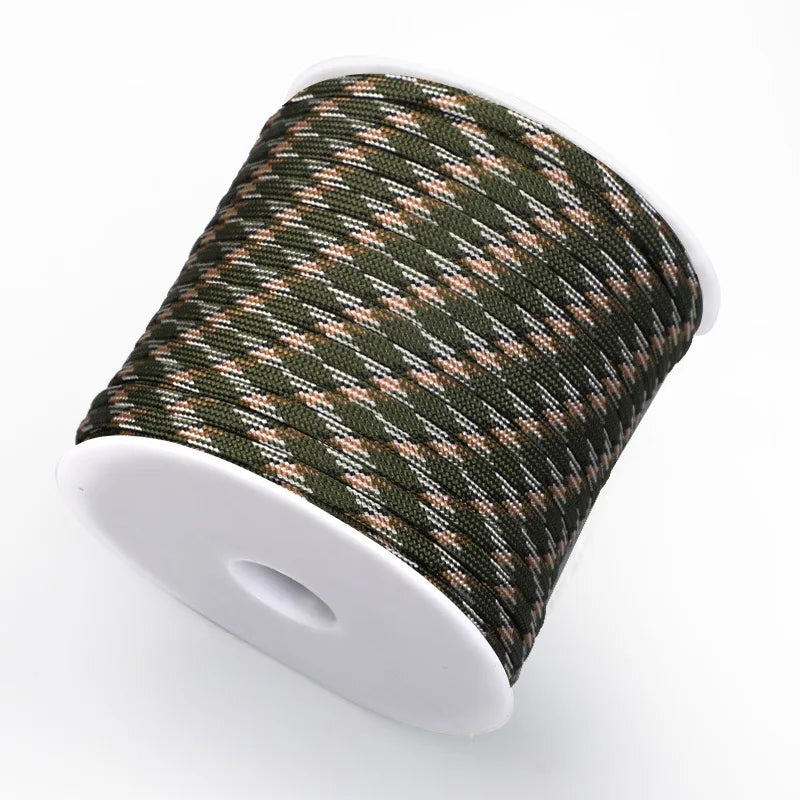 50/100M 7core umbrella rope 550 military 4mm outdoor polyester parachute rope camping survival umbrella tent bundled clothesline