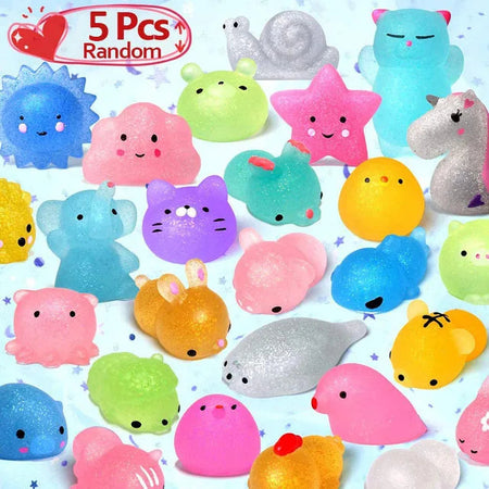 50-5PCS Kawaii Squishies Mochi Anima Squishy Toys For Kids Antistress Ball Squeeze Party Favors Stress Relief Toys For Birthday B--5PCS
