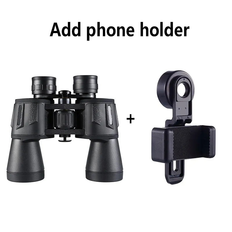 50000M German Military 20X50 Zoom HD BAK4-Prism Powerful Binoculars Long Range Professional Telescope Low Night Vision Camping Set