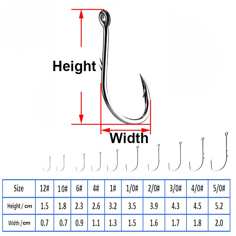 50pcs/Box Barbed High Carbon Steel Fishing Hooks Sea Worm Carp Single Circle Hook Set Fly Fishing Accessories Tackle  Fishhook