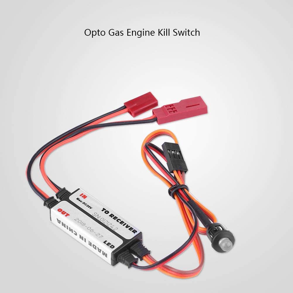 Gas Engine Switch, Rcexl K1 Opto Gas Engine Kill Switch RC Part Accessory Compatible With DLA DLE DA Ignition Cut Off