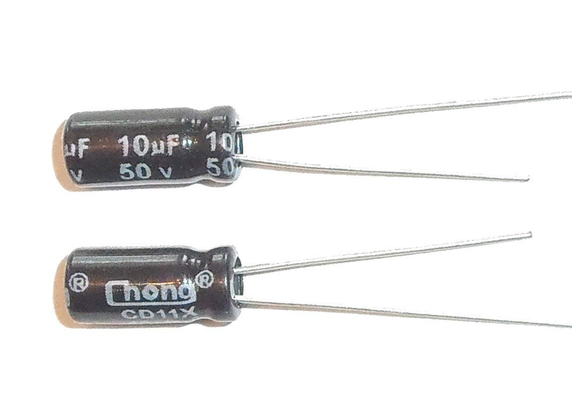 E-Projects B-0002-D05 Radial Electrolytic Capacitor, 10uF, 50V, 105 C (Pack Of 2)