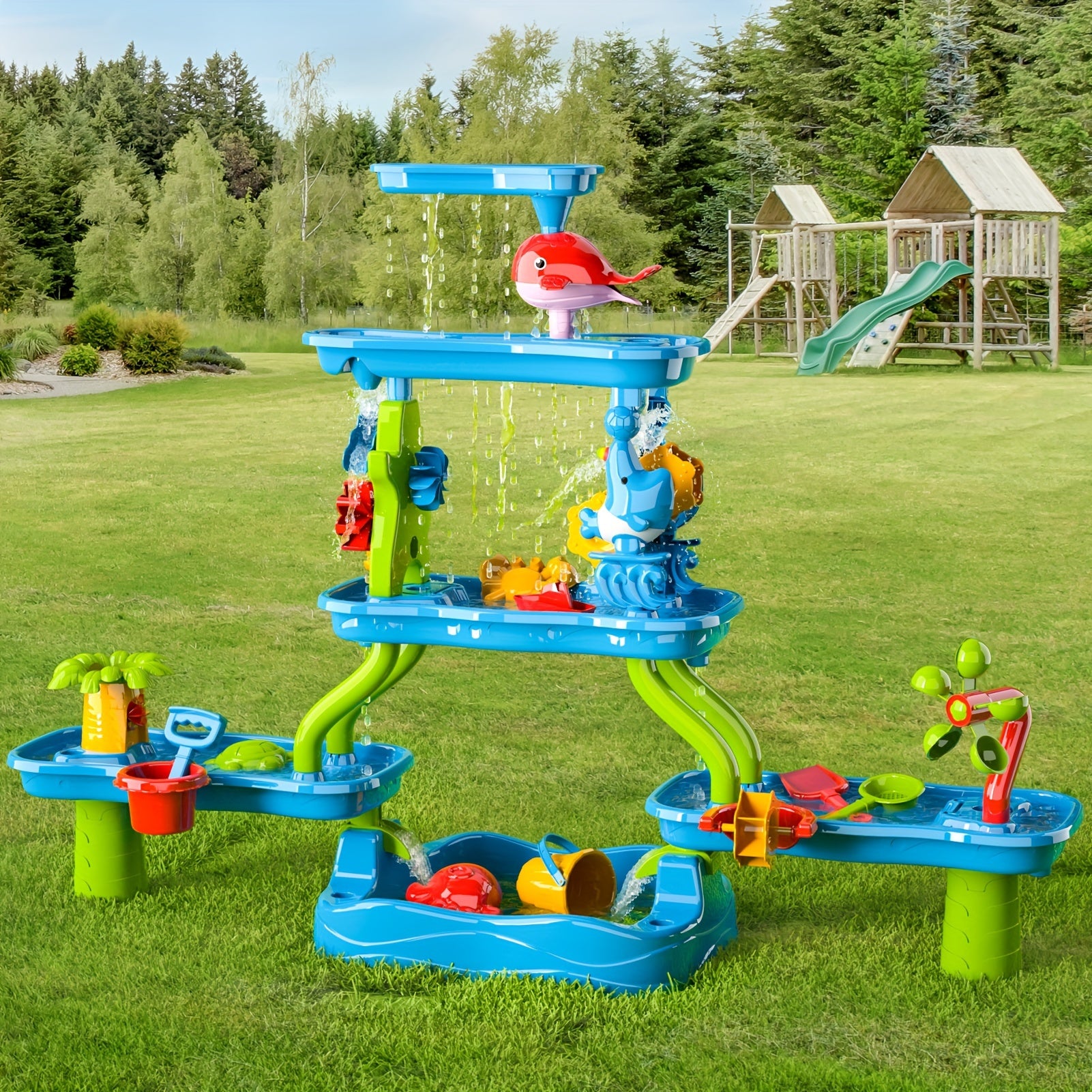 Babyhome Kids' Sand &amp; Water Play Table: Sensory Activity Center - Outdoor Toy For Summer Fun - Great Gift for Ages 3-6