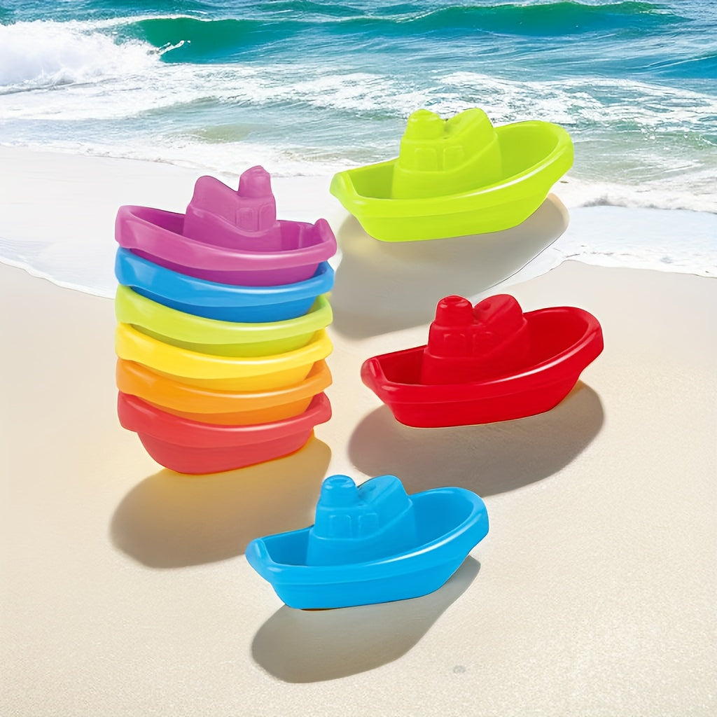 6pcs Durable Plastic Stacking Boat Set - Fun Bathroom Toy