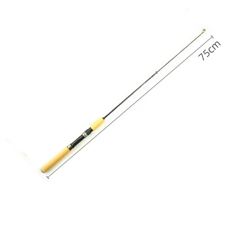 55/65/75cm Mini Telescopic Ice Fishing Rod Portable Carbon Fiber River Shrimp Carp Fishing Pole Winter Fishing Rod Fishing Tools