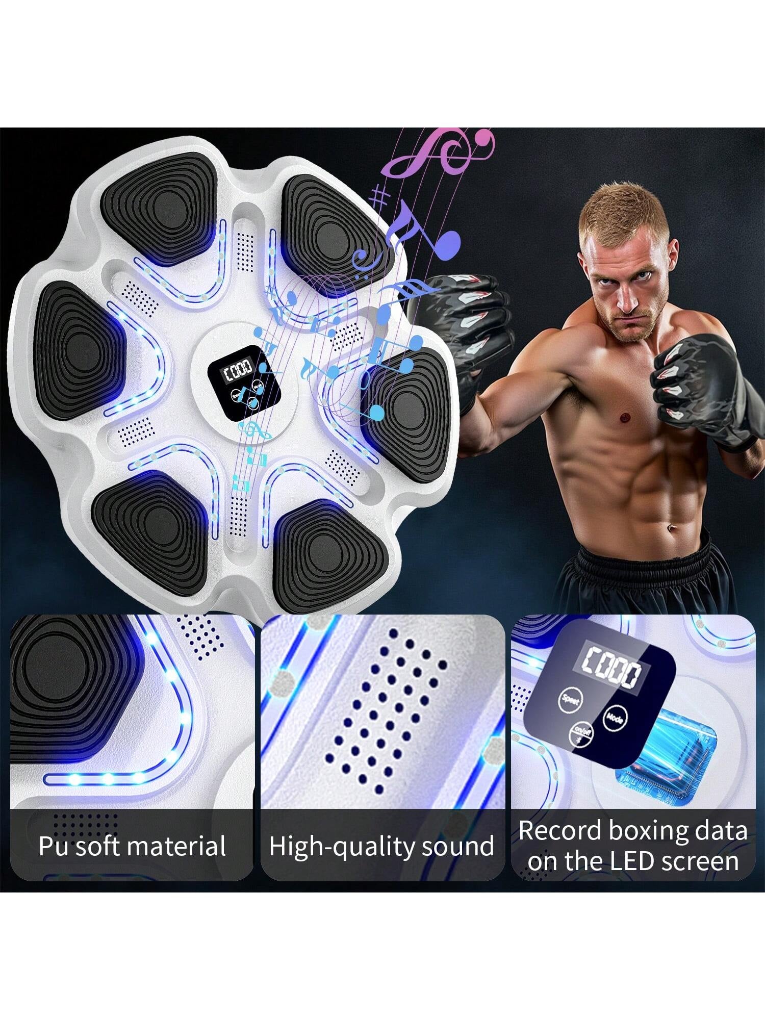 Interactive Music Boxing Machine with Gloves – Wall-Mounted Target