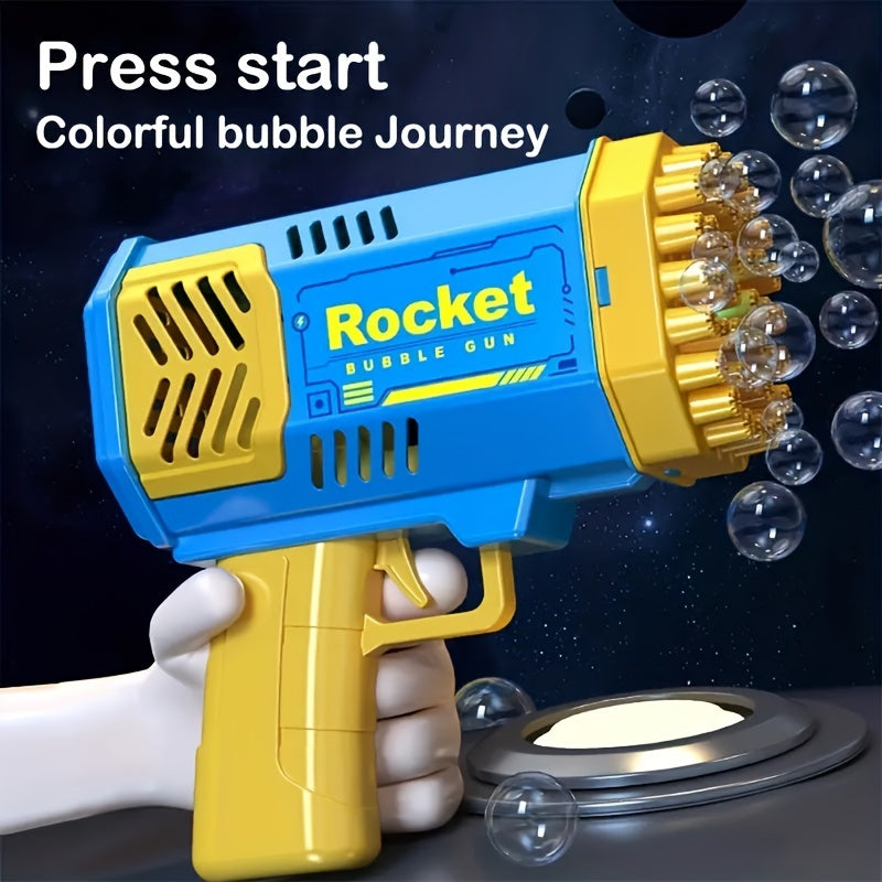 Rocket Launcher Bubble Gun with Led Lights - Fun Toy for Kids