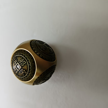 Brass Spinning Dice Fidget Sphere - Ideal Antistress Toy for Adults