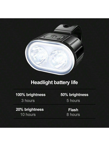 USB Rechargeable LED Bike Lights Set for Enhanced Night Riding