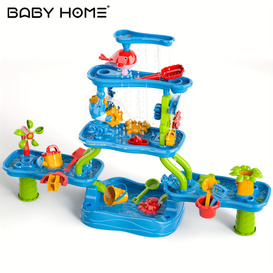 Babyhome Kids' Sand &amp; Water Play Table: Sensory Activity Center - Outdoor Toy For Summer Fun - Great Gift for Ages 3-6