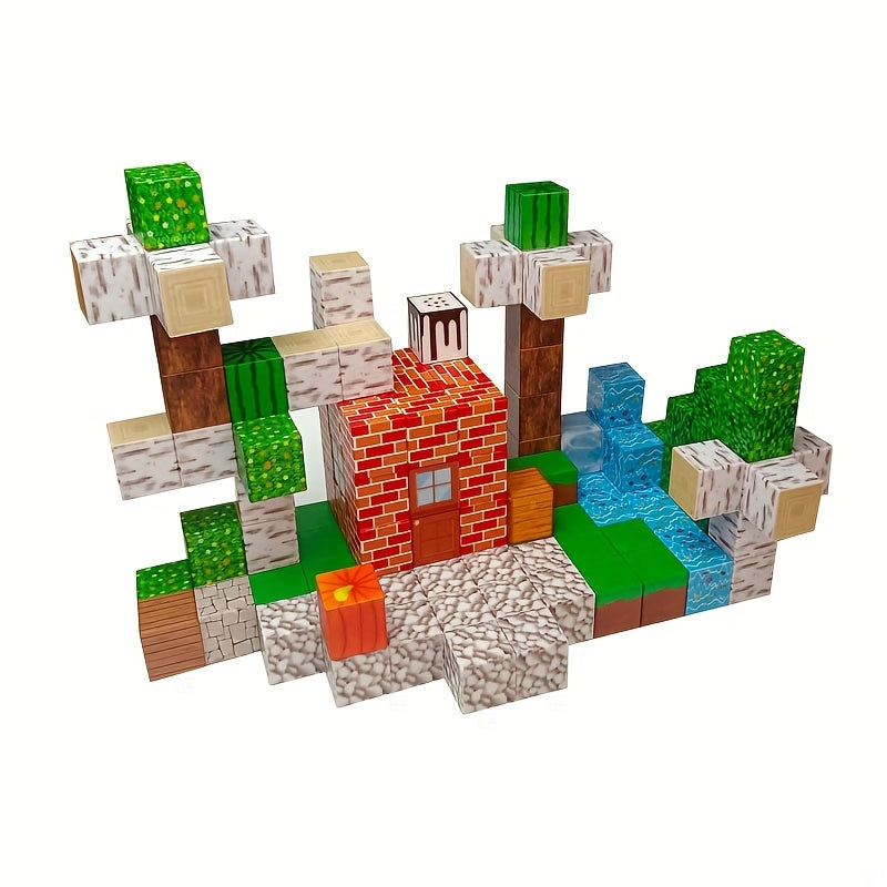 Magnetic Christmas Puzzle Building Blocks Toy Set