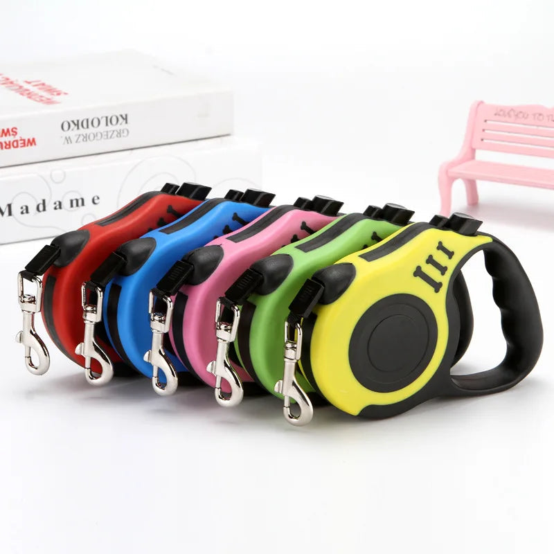 5M Dog Retractable Traction Rope Automatic Nylon Puppy Cat Traction Rope Belt Pets Walking Leashes for Small Pet Medium Dogs