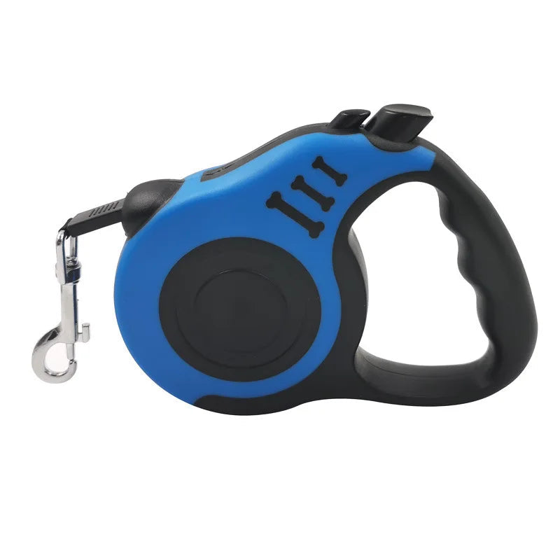 5M Dog Retractable Traction Rope Automatic Nylon Puppy Cat Traction Rope Belt Pets Walking Leashes for Small Pet Medium Dogs Blue / 5m