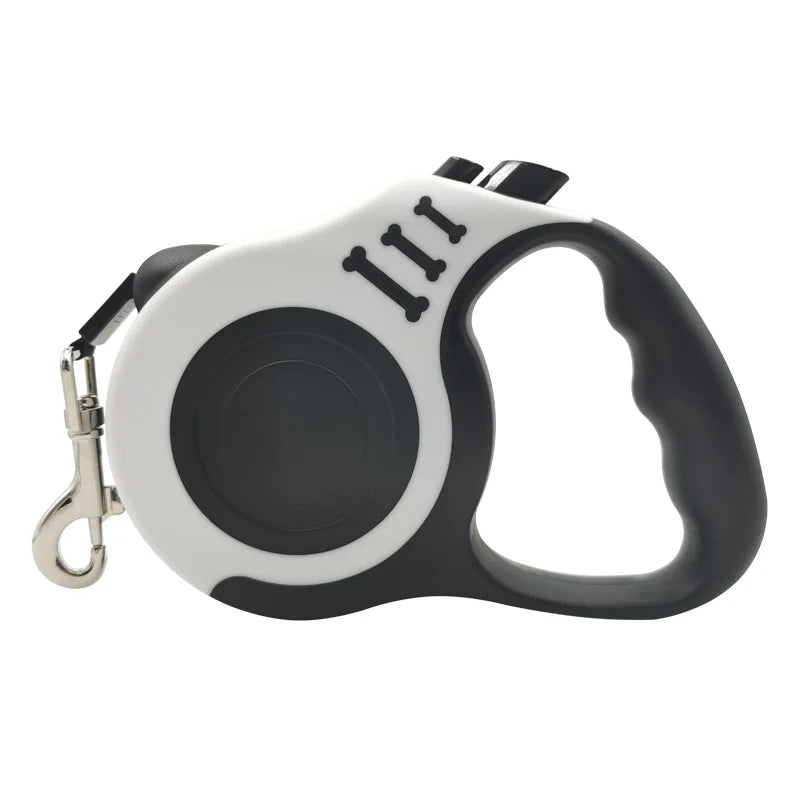 5M Dog Retractable Traction Rope Automatic Nylon Puppy Cat Traction Rope Belt Pets Walking Leashes for Small Pet Medium Dogs WHITE / 5m