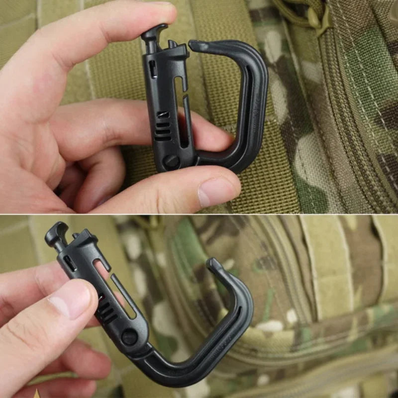 5PC Lightweight Molle Webbing D-Ring Carabiner Snap Lock Grimlock