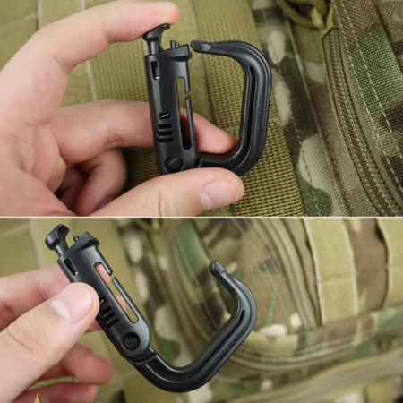 5PC Lightweight Molle Webbing D-Ring Carabiner Snap Lock Grimlock