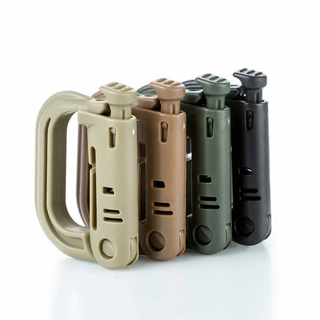 5PC Lightweight Molle Webbing D-Ring Carabiner Snap Lock Grimlock