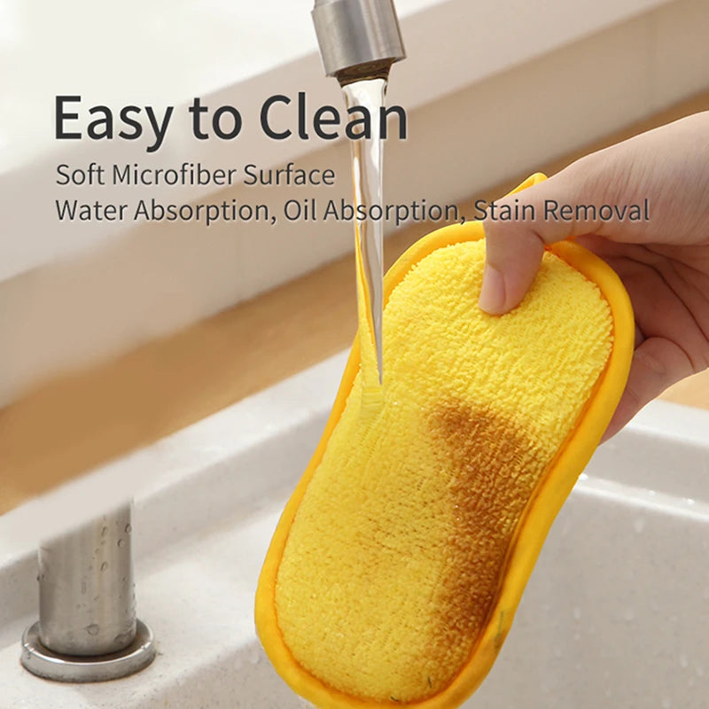 5pcs Magic Cleaning Sponge for Dishes Multi-Purpose Scrub Sponges for Kitchen Bathroom Dishwashing Brush Tools Accessories