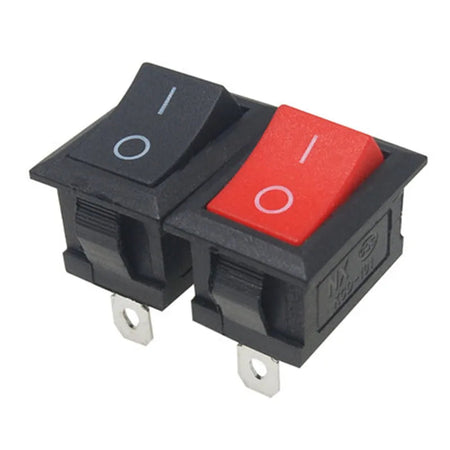 5Pcs Push Button Switch 10x15mm SPST 3Pin 3A 250V KCD11 Snap-in on/Off  Mini Rocker Switch 10MM*15MM Black Red and White DIY