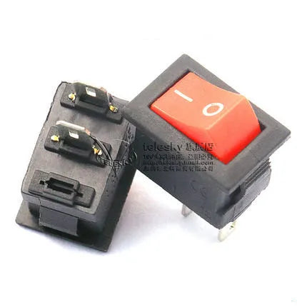 5Pcs Push Button Switch 10x15mm SPST 3Pin 3A 250V KCD11 Snap-in on/Off  Mini Rocker Switch 10MM*15MM Black Red and White DIY